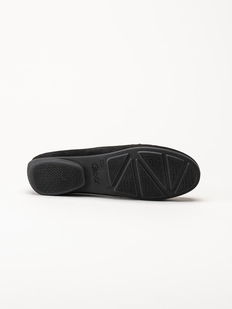 Gabor - Svarta loafers i mocka