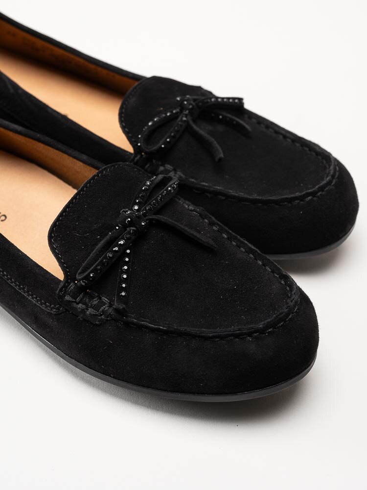 Gabor - Svarta loafers i mocka