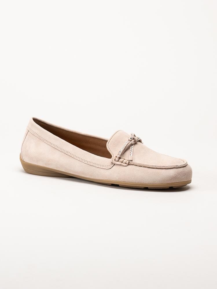 Gabor - Beige loafers med dekorativ rosett