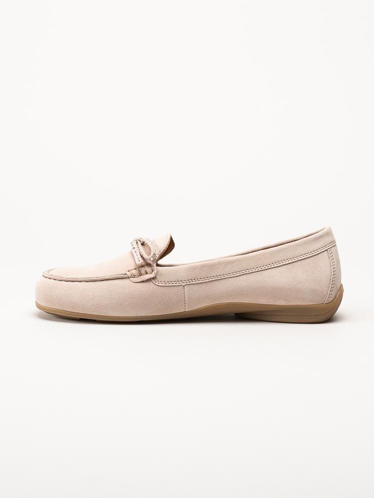 Gabor - Beige loafers med dekorativ rosett