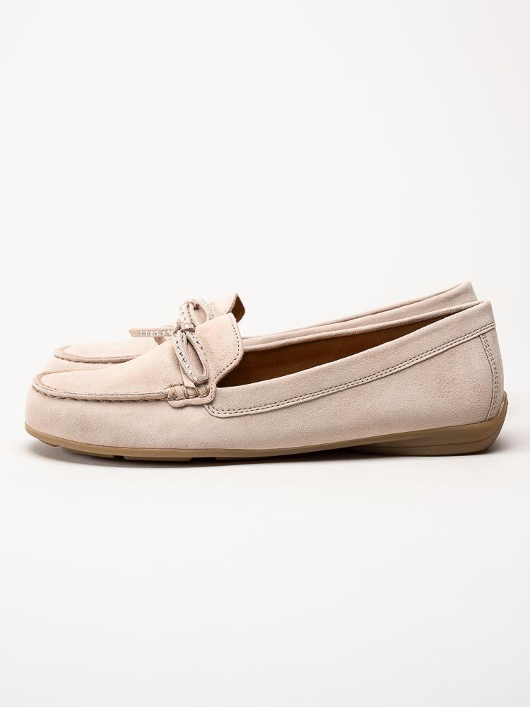 Gabor - Beige loafers med dekorativ rosett