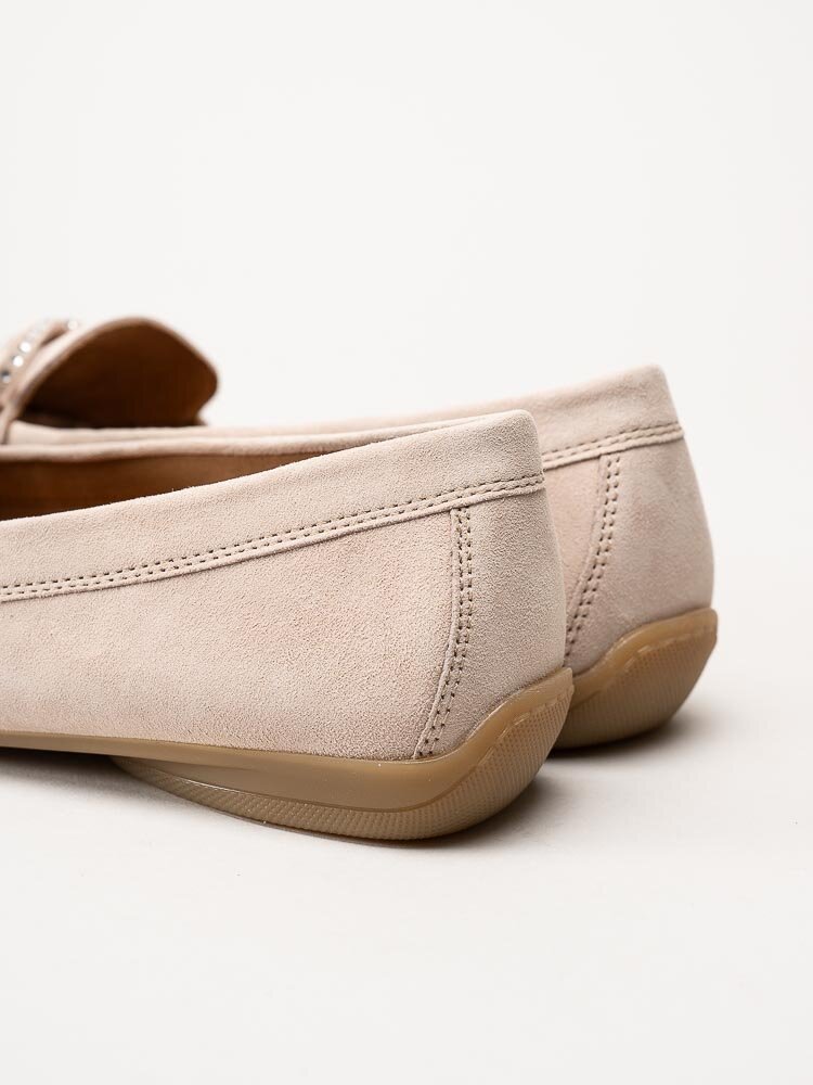 Gabor - Beige loafers med dekorativ rosett