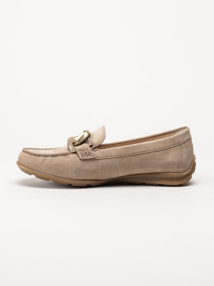 Gabor - Beige loafers i nubuck