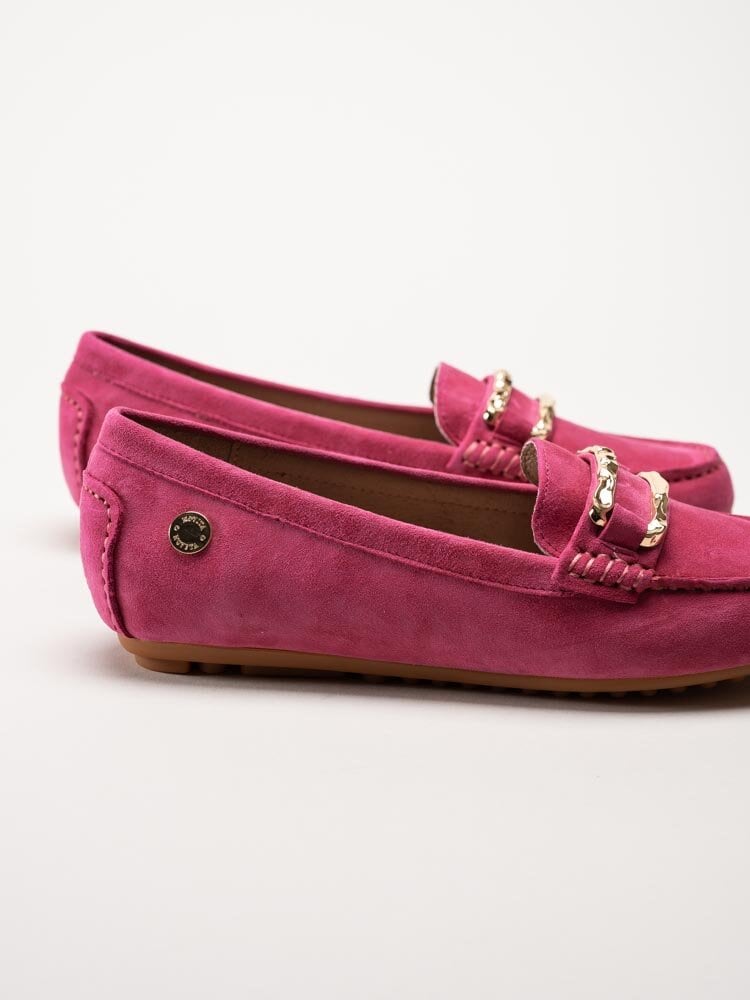 Novita - Parma Flat - Rosa loafers med guldfärgat spänne