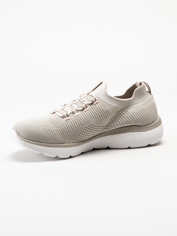 Rieker - Beige slip on skor i textil