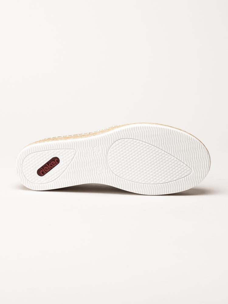 Rieker - Beige slip on skor i textil