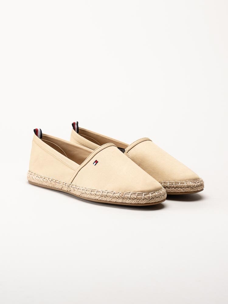 Tommy Hilfiger - Flat Espadrille - Beige espadrillos i textil