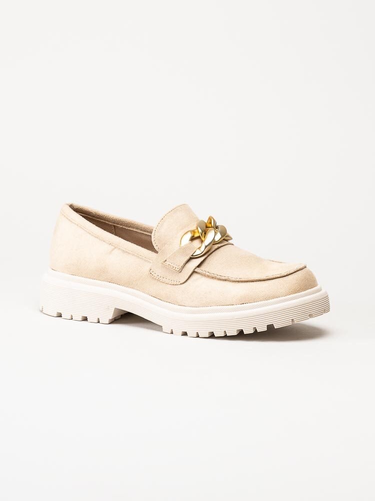 Duffy - Beige loafers i mockaimitation