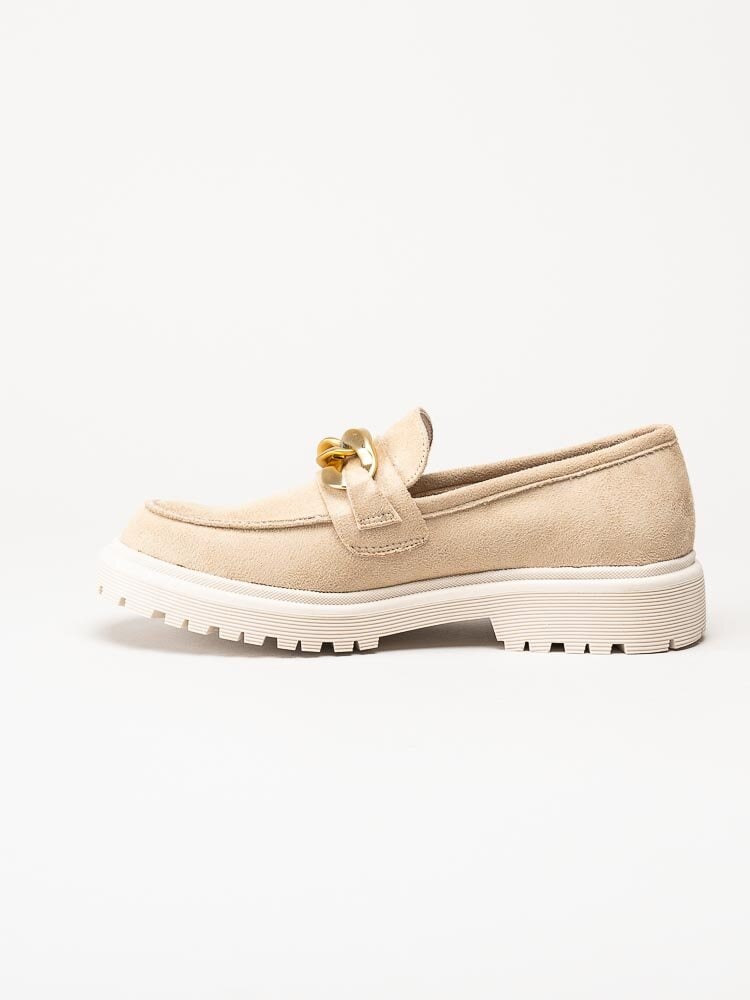 Duffy - Beige loafers i mockaimitation