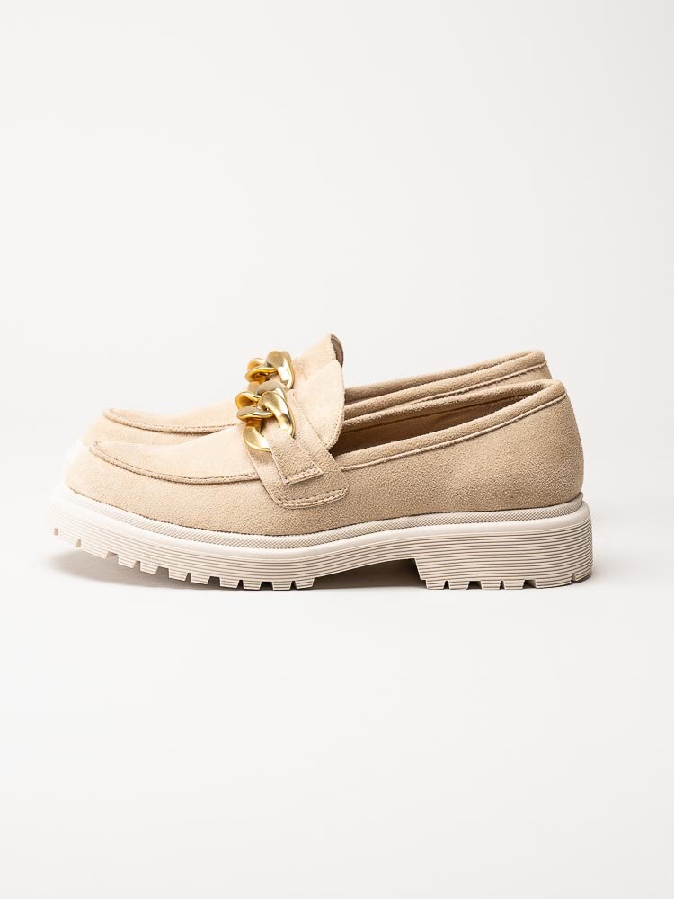 Duffy - Beige loafers i mockaimitation