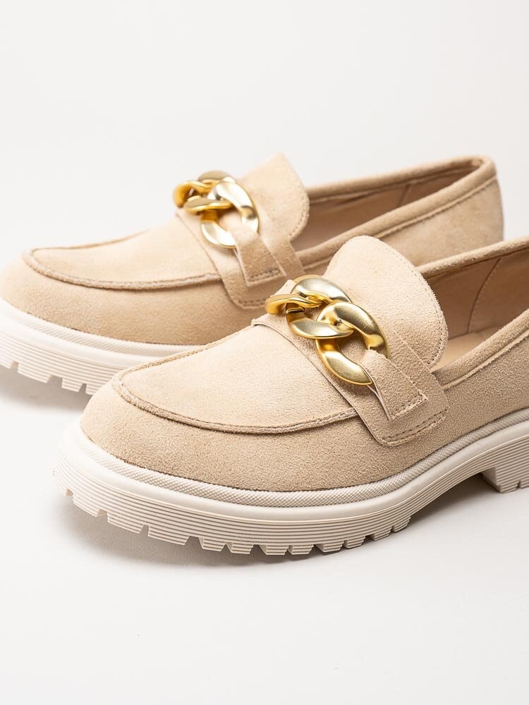 Duffy - Beige loafers i mockaimitation