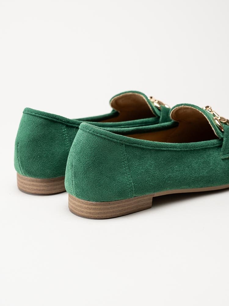 Duffy - Gröna loafers med guldfärgat bett