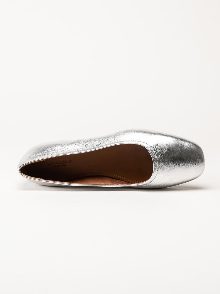 Vagabond - Jolin - Silvermetallic ballerinaskor i skinn