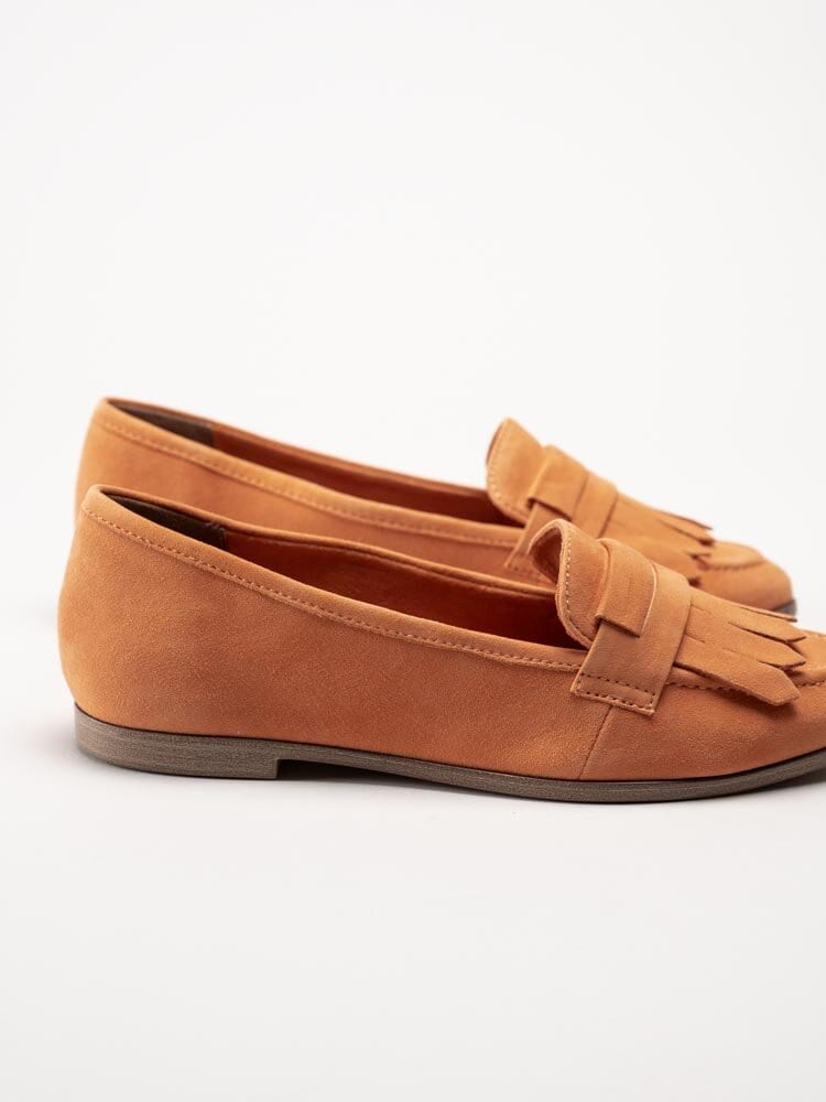 Tamaris - Orange loafers i mocka