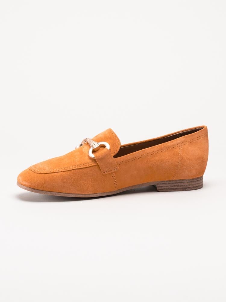 Tamaris - Orange loafers i mocka