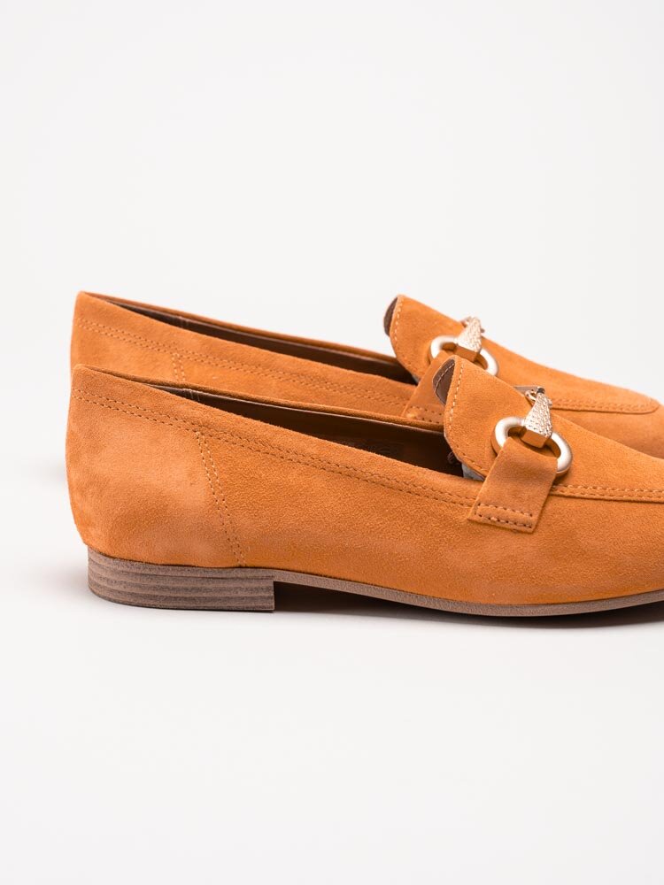 Tamaris - Orange loafers i mocka