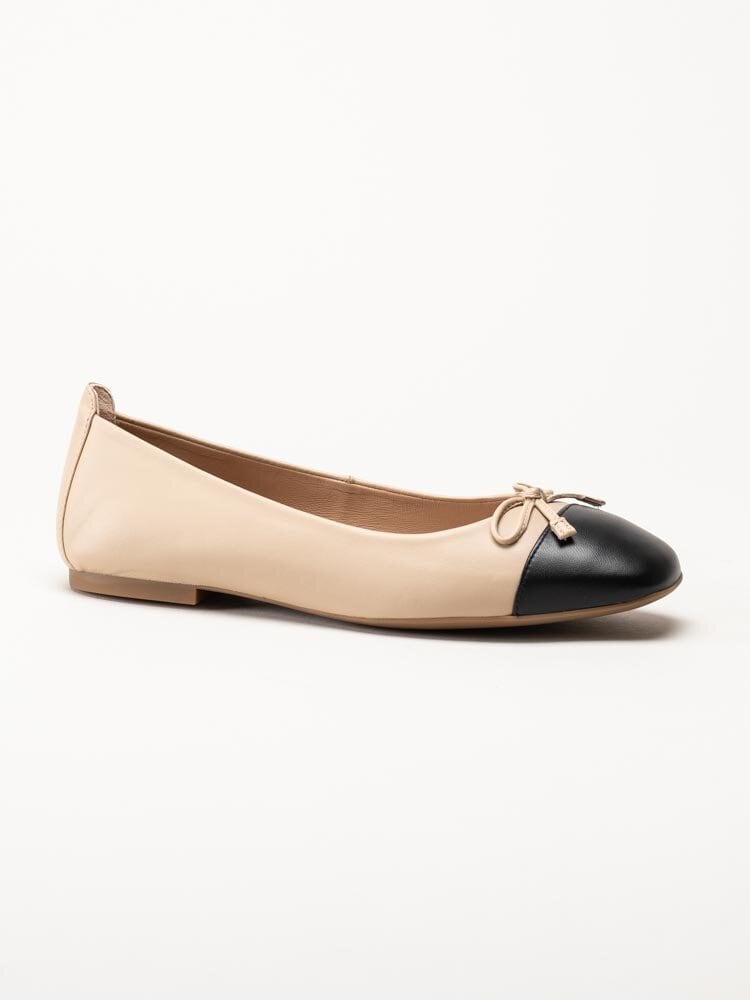 Unisa - Belle_Ns - Beige ballerinaskor i skinn