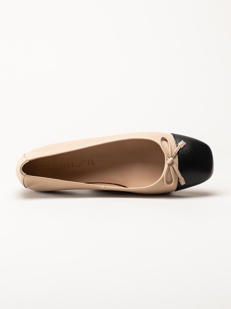 Unisa - Belle_Ns - Beige ballerinaskor i skinn