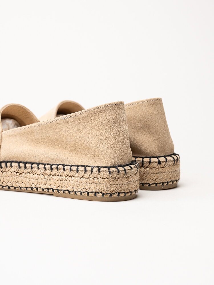 Alberville - Beige espadrillos i mocka