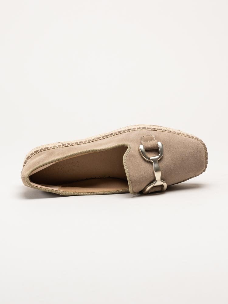 Philip Hog - Denise - Beige espadrillos i mocka