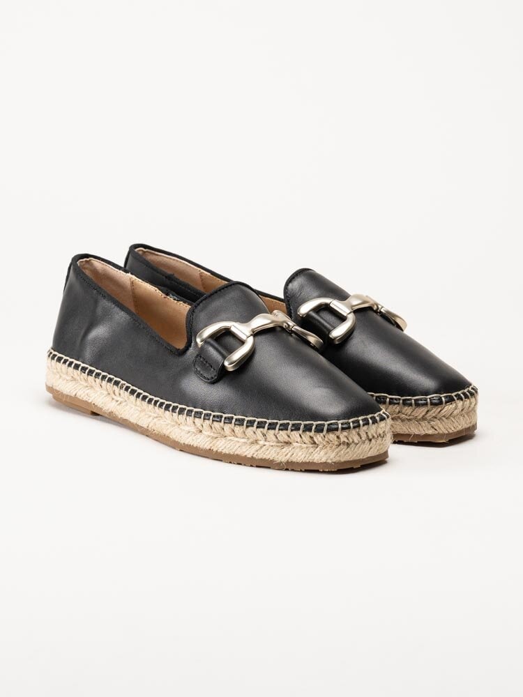 Philip Hog - Denise - Svarta espadrillos i skinn