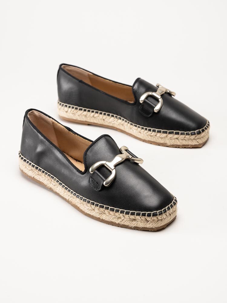 Philip Hog - Denise - Svarta espadrillos i skinn