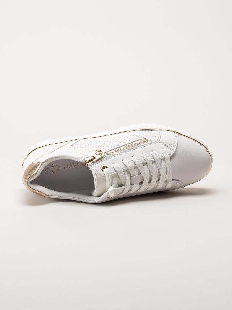 Marco Tozzi - Vita sneakers i skinnimitation