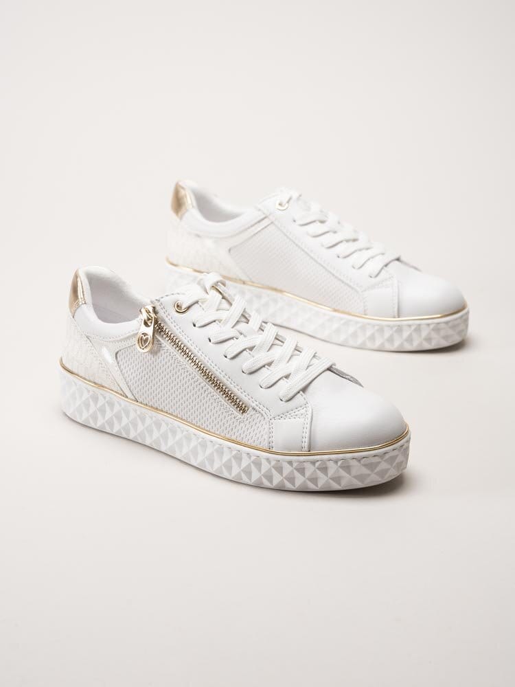 Marco Tozzi - Vita sneakers i skinnimitation