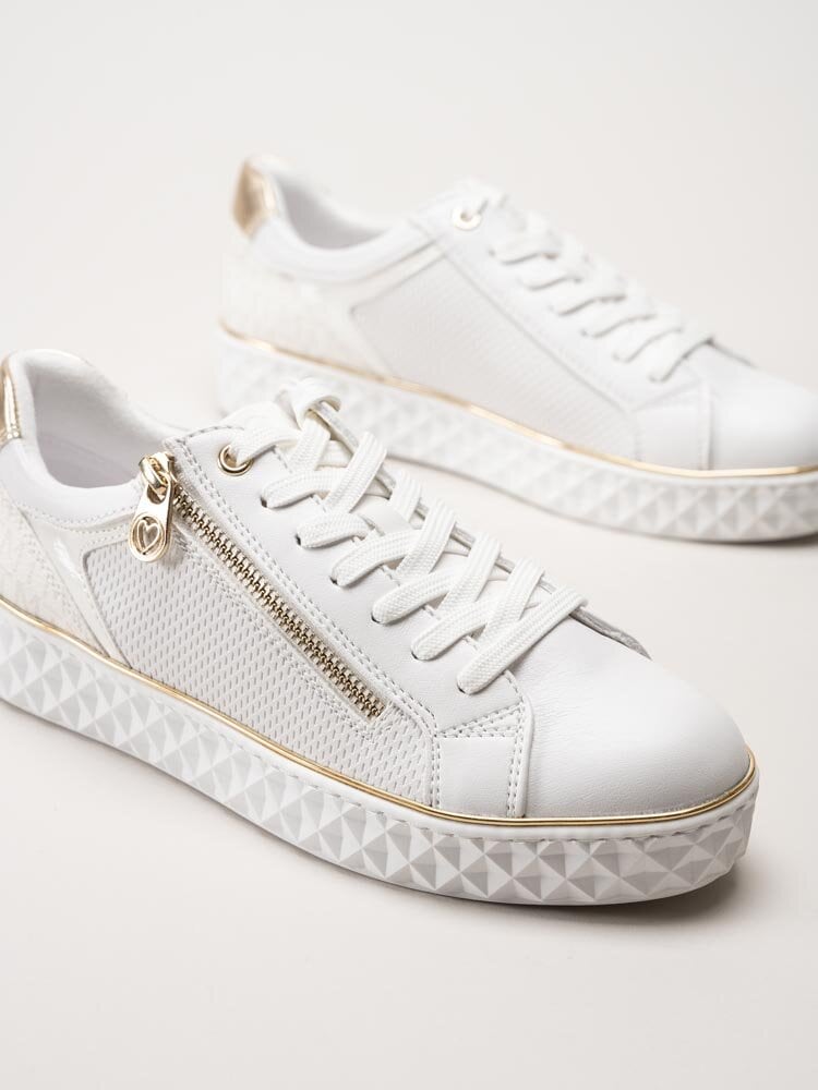 Marco Tozzi - Vita sneakers i skinnimitation