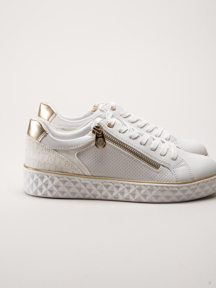 Marco Tozzi - Vita sneakers i skinnimitation