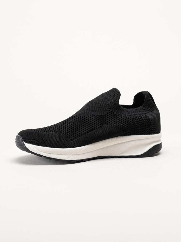 Exani - Ella - Svarta slip on sneakers i textil