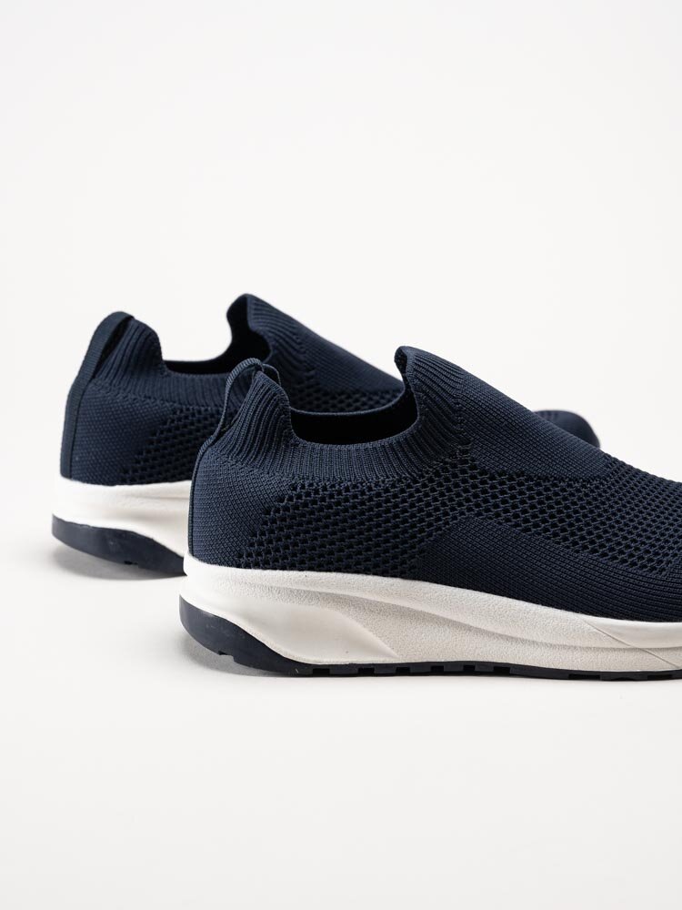 Exani - Ella - Mörkblå slip on sneakers i textil