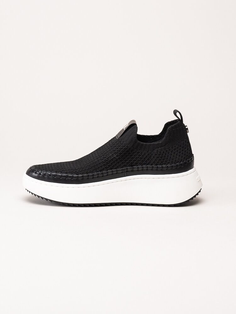 Steve Madden - Doubleshot - Svarta chunky slip on sneakers i textil