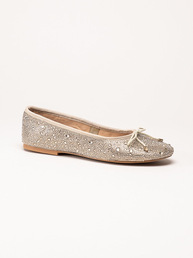 Steve Madden - Blossom-R - Guldfärgade ballerinaskor med strass