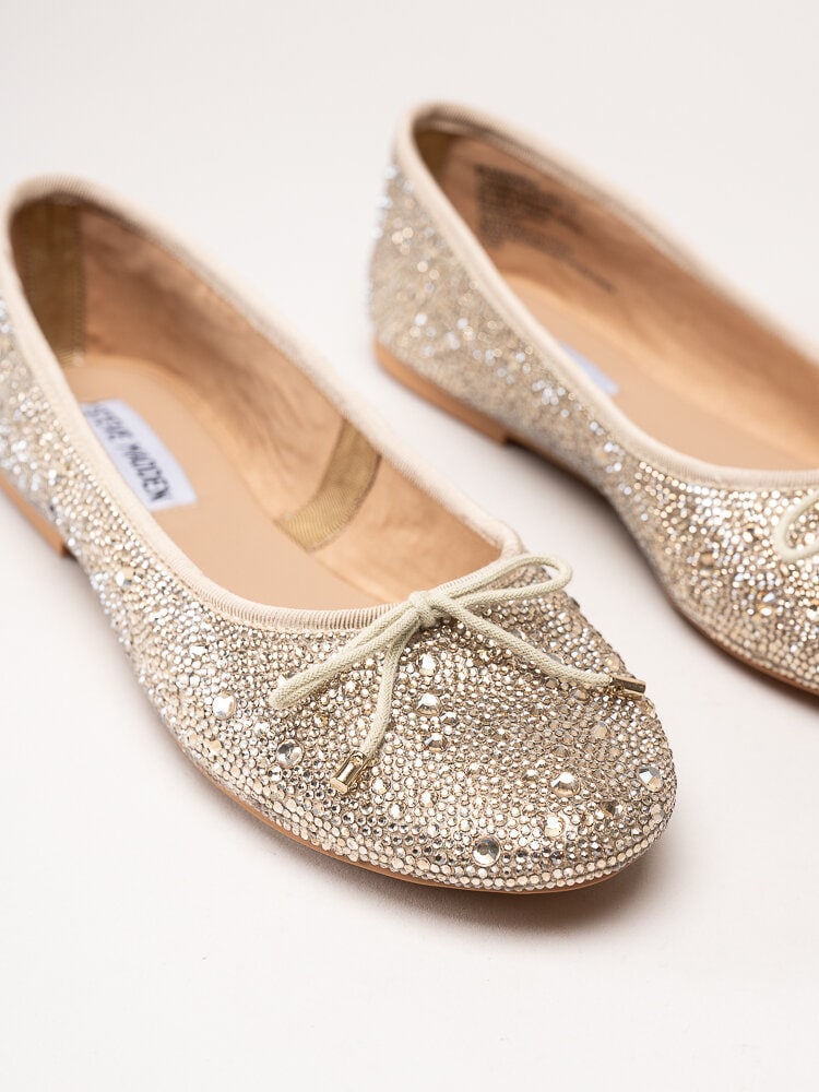 Steve Madden - Blossom-R - Guldfärgade ballerinaskor med strass