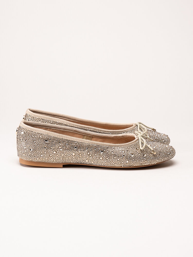 Steve Madden - Blossom-R - Guldfärgade ballerinaskor med strass