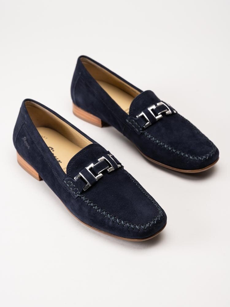 Sioux - Cambria - Mörkblå loafers i mocka