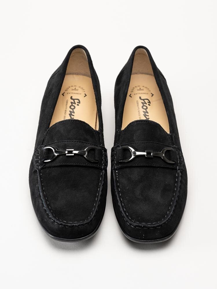 Sioux - Cortizia-738-H - Svarta loafers i mocka