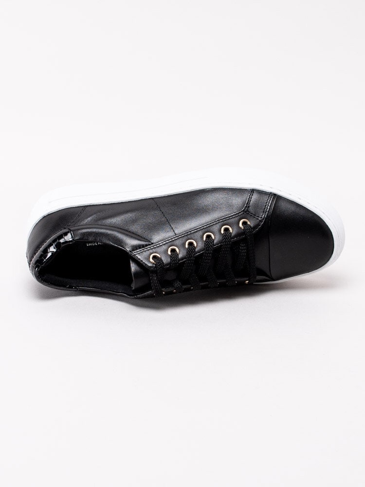 Vagabond - Zoe Platform - Svarta platåsneakers i skinn