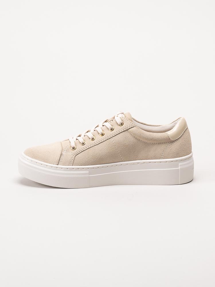 Vagabond - Zoe Platform - Beige platåsneakers i mocka