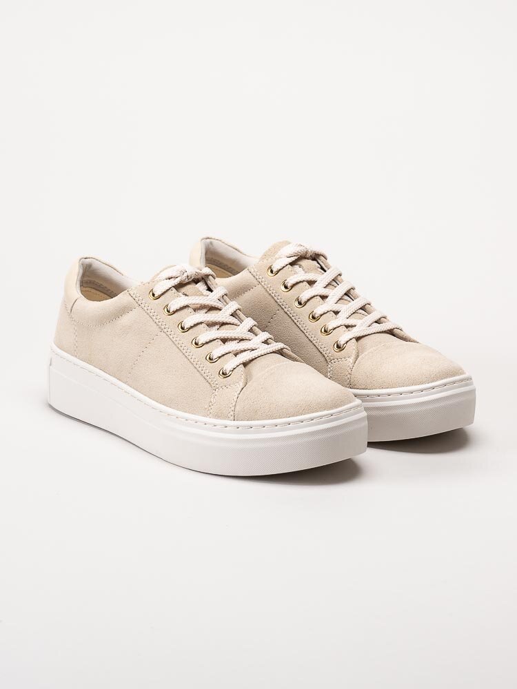 Vagabond - Zoe Platform - Beige platåsneakers i mocka