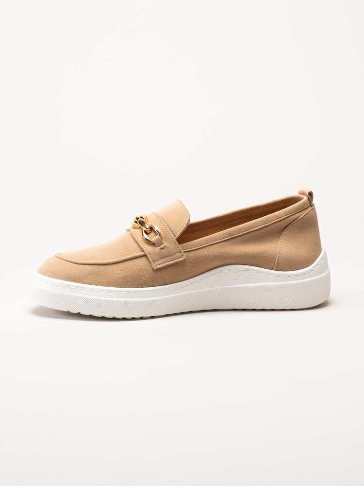 Unisa - Finday_Ks - Beige loafers i mocka