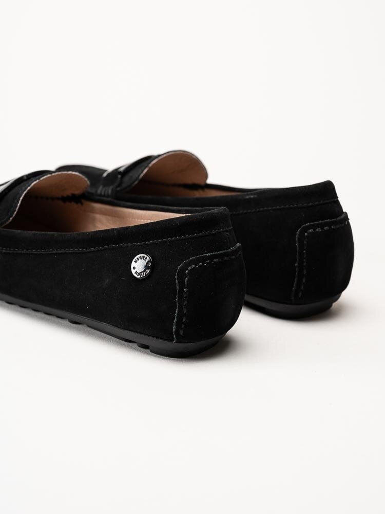 Novita - Parma - Svarta loafers med dekorspänne