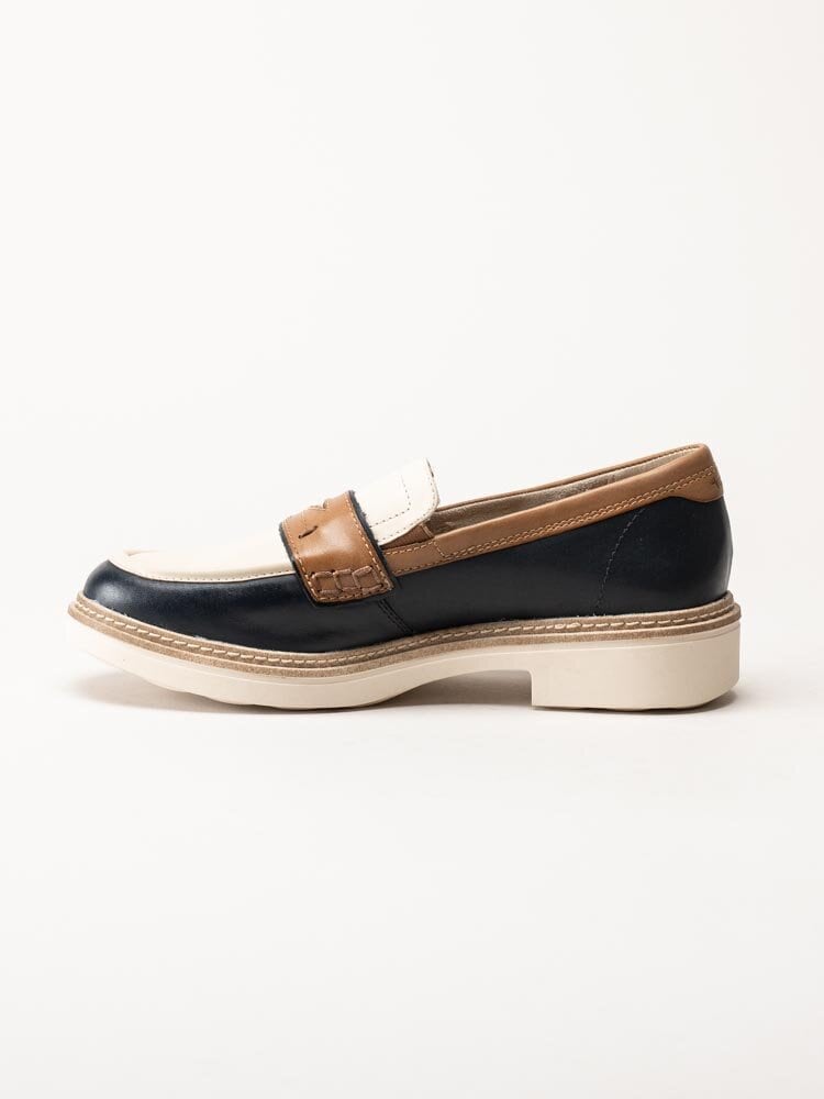 Tamaris Comfort - Blå loafers i skinn