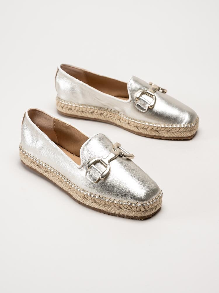 Philip Hog - Denise - Guldmetallic espadrillos i skinn