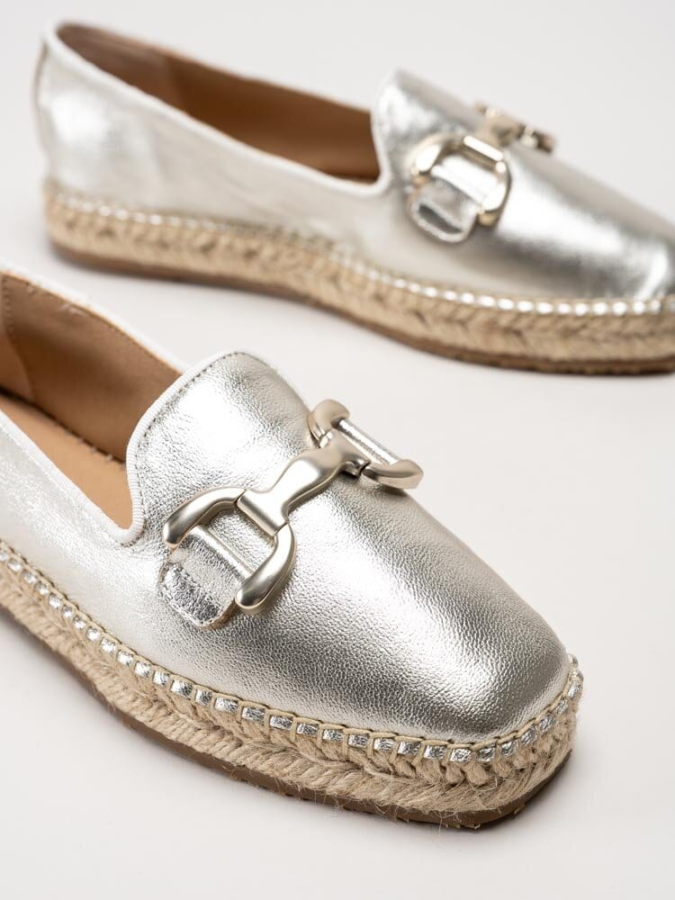 Philip Hog - Denise - Guldmetallic espadrillos i skinn