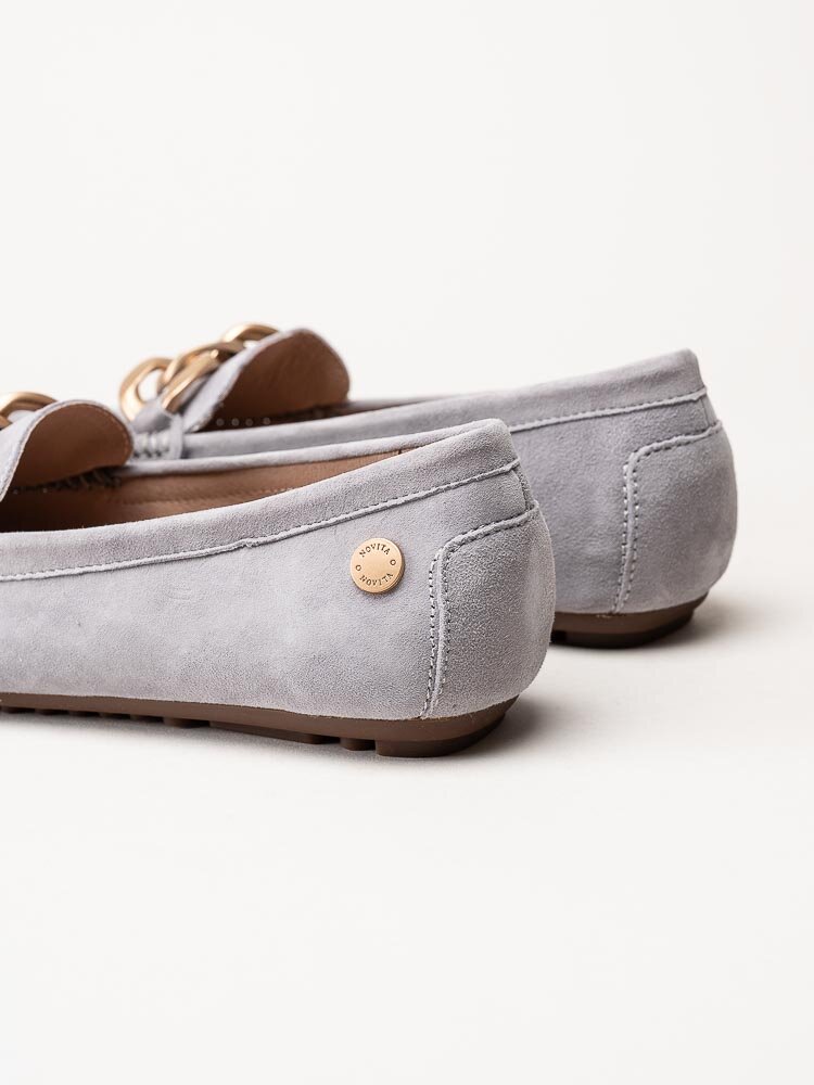 Novita - Parma - Grå loafers i mocka