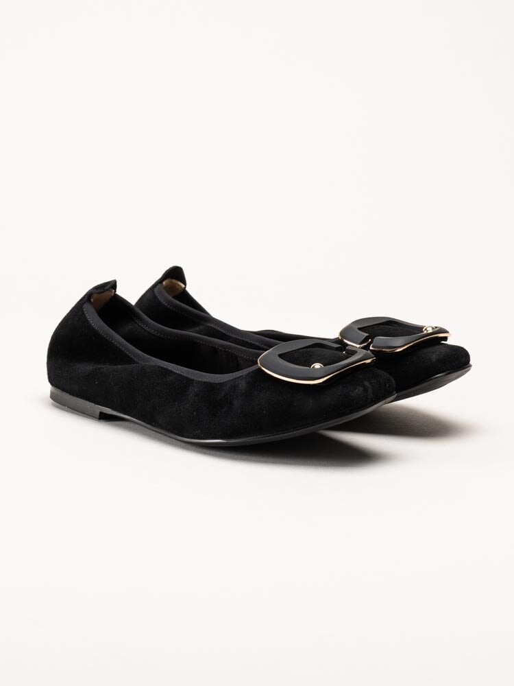Novita - Amendola - Svart ballerina i mocka