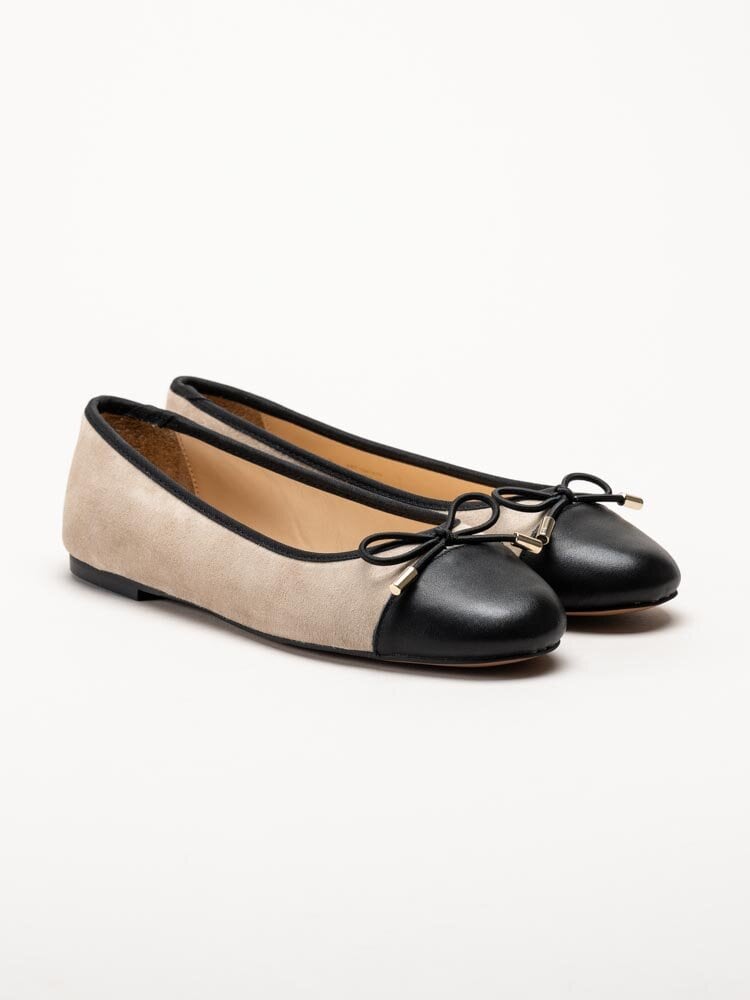 Dasia - Cate - Beige ballerinaskor i mocka