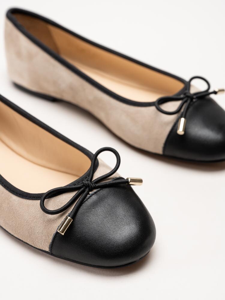 Dasia - Cate - Beige ballerinaskor i mocka